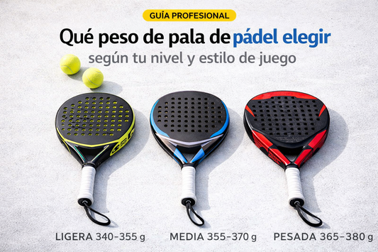 Qué peso de pala de pádel elegir según tu nivel y estilo de juego